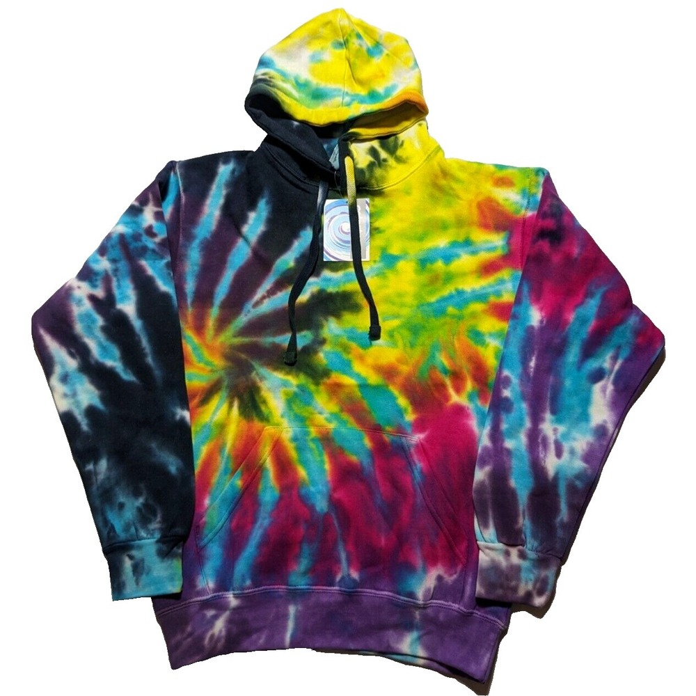 COLORTONE FLASHBACK TIE DYE Men Small Cotton Blend Pullover Hoodie NEW‎ d